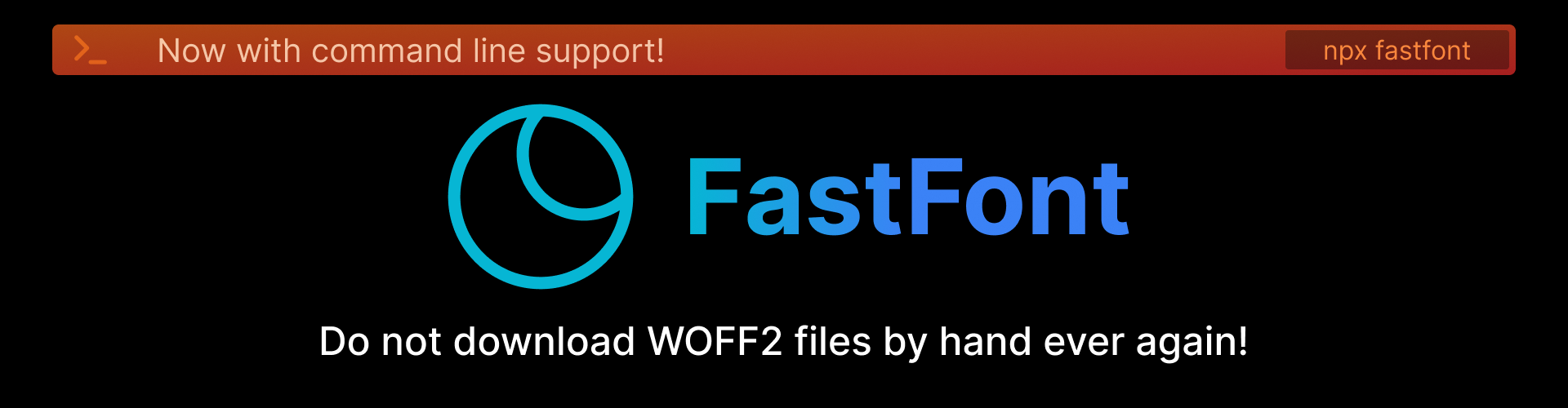 FastFont Banner